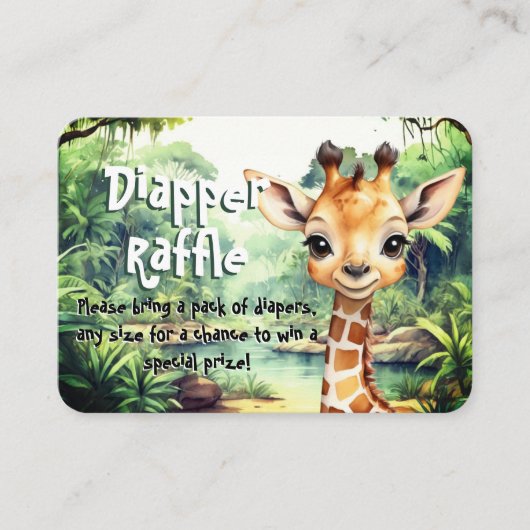 Een wild Baby shower Informatiekaartje (Voorkant)