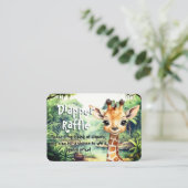 Een wild Baby shower Informatiekaartje (Staand voorkant)