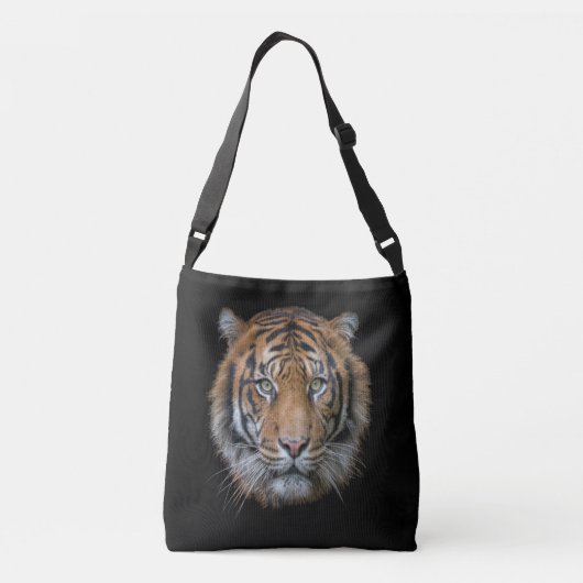 Een wild Bengalen tijgergezicht Crossbody Tas (Achterkant)