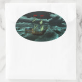 Een wild en stormachtig Zee Stickers (Tas)