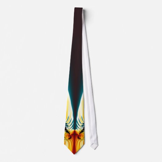 Een Wild gekleurd Fractal Design! Een tijger Stro Stropdas (Voorkant)