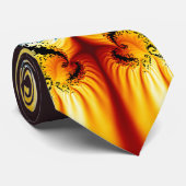 Een Wild gekleurd Fractal Design! Een tijger Stro Stropdas (Opgerold)
