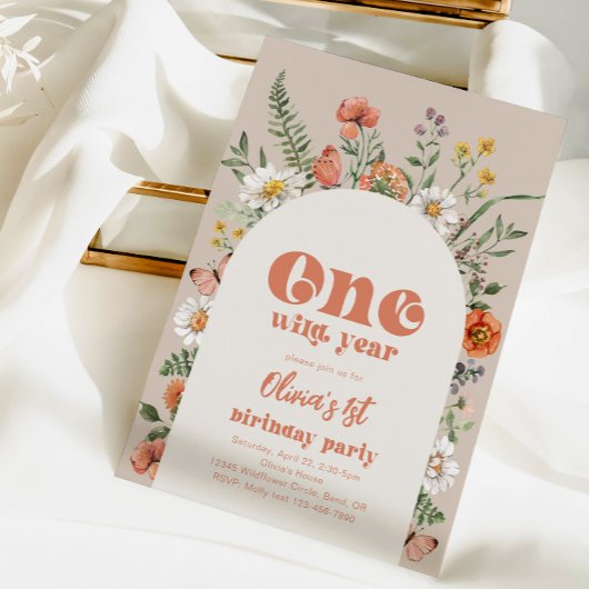 Een wild jaar verjaardag uitnodiging