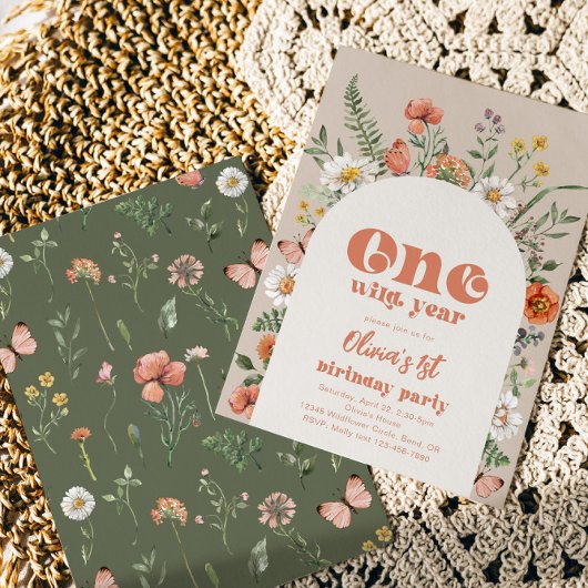 Een wild jaar verjaardag uitnodiging