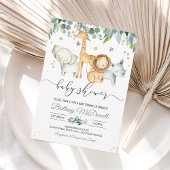 Een Wild One Boy Safari Baby shower Kaart