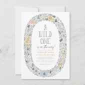 Een Wild One Cute Oerwoud Safari Baby Baby shower Kaart (Voorkant)