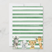 Een Wild One Oerwoud Safari Animals Baby shower Kaart (Achterkant)