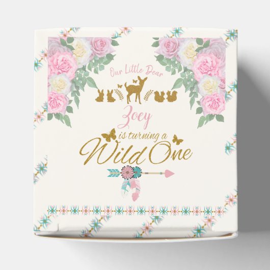 Een wilde 1 - Eerste verjaardag Bedankdoosjes (Bovenkant)