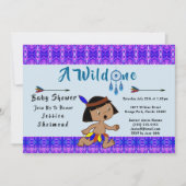 Een wilde Baby shower stampijlen Abstract blauw Kaart (Voorkant)