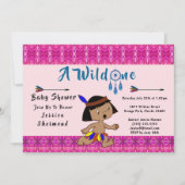 Een Wilde Baby shower stampijlen Abstract roze Kaart (Voorkant)