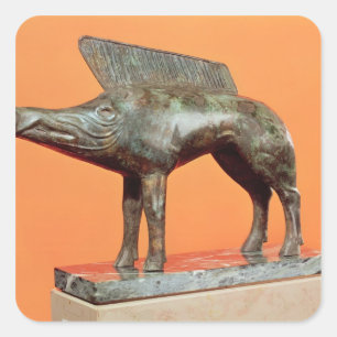 Een wilde beer uit Neuvy-en-Sullias Vierkante Sticker