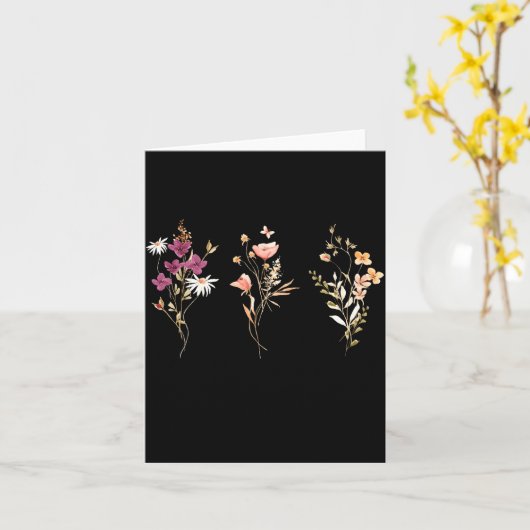 Een Wilde Bloem En Wilde Bloem Opvoeden  Kaart (Gele Bloem)