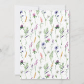 Een wilde bloem is onderweg de Uitnodiging van het (Achterkant)