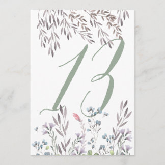 Een Wilde Bloemen Bruidstafel No. 13 Dubbelzijdig Kaart