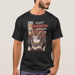 Een wilde buikbuik verschijnt een luidop Pentagram T-shirt