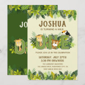 Een wilde | Eerste verjaardag Kaart (Voorkant / Achterkant)