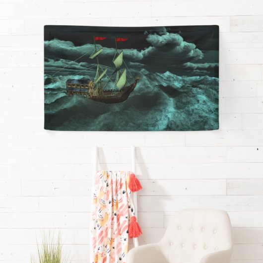 Een Wilde en Stormy Zee Banner (Insitu)