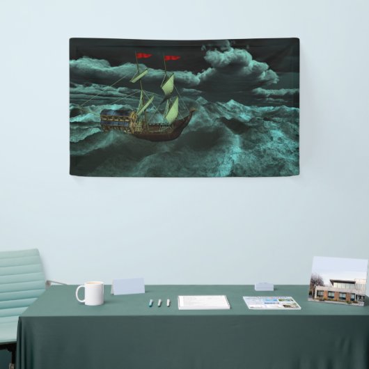 Een Wilde en Stormy Zee Banner (Beurs)