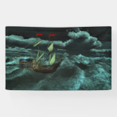 Een Wilde en Stormy Zee Banner (Horizontaal)