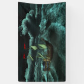 Een Wilde en Stormy Zee Banner (Verticaal)