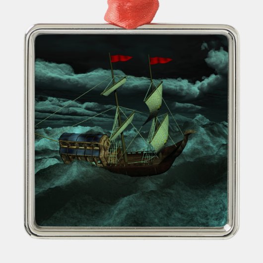Een Wilde en Stormy Zee Ornament (Voorkant)