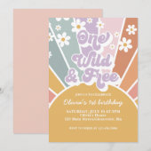 Eén wilde en vrije Retro Zonneschijn Regenboog Mad Kaart (Voorkant / Achterkant)