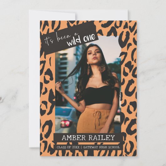 Een wilde, foto Afstuderen aankondiging (Voorkant)