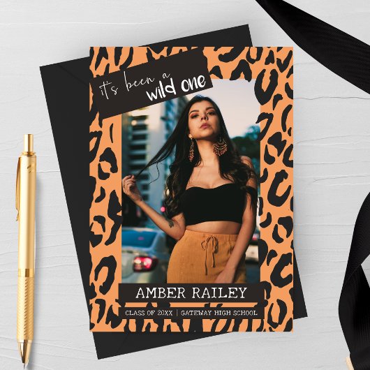 Een wilde, foto Afstuderen aankondiging