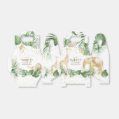 Een wilde is onderweg. Safari Baby shower Bedankdoosjes (Uitgevouwen)