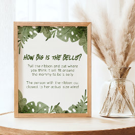 Een wilde is op de weg hoe groot is het buikspel poster