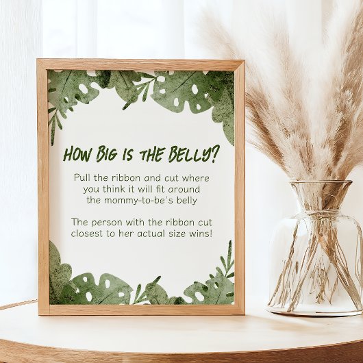 Een wilde is op de weg hoe groot is het buikspel poster