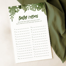 Een wilde is op de weg Safari Baby items spel