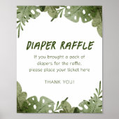 Een wilde is op de weg Safari Baby luier Raffle Poster (Voorkant)