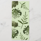 Een wilde is op de weg Safari Baby shower menu (Achterkant)