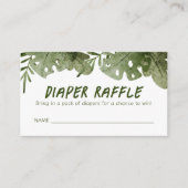 Een wilde is op de weg Safari Luier Raffle Informatiekaartje (Voorkant)