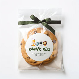 Een wilde is op weg naar Safari Baby Favor Sticker