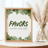 Een wilde is op weg naar Safari Baby Favor teken Poster