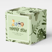 Een wilde is op weg naar Safari Baby shower Bedankdoosjes (Voorkant Zijde)