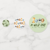 Een wilde is op weg naar Safari Baby shower Confetti (Achterkanten)