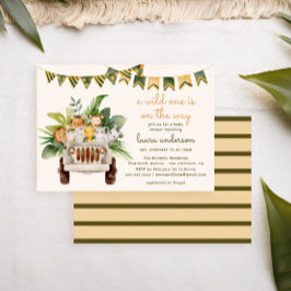 Een Wilde Jungle Dieren Safari Baby Shower Kaart