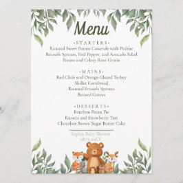 Een wilde ONE groen bosdieren Menu