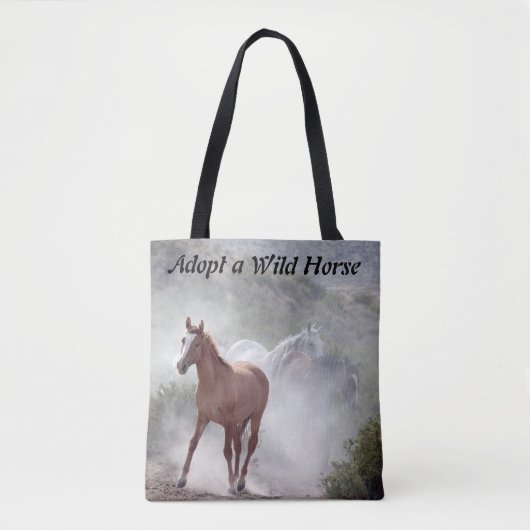 Een wilde paard aannemen tote bag (Voorkant)