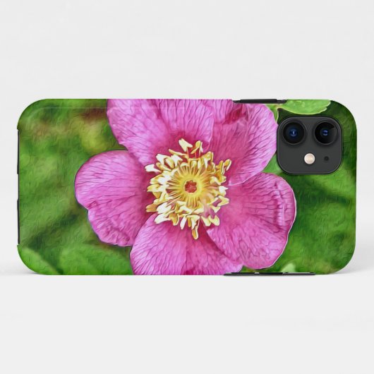 Eén wilde Roos Case-Mate iPhone Case (Achterkant (horizontaal))