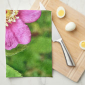 Eén wilde Roos Theedoek (Quarter Fold)