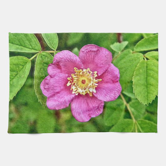 Eén wilde Roos Theedoek (Horizontaal)