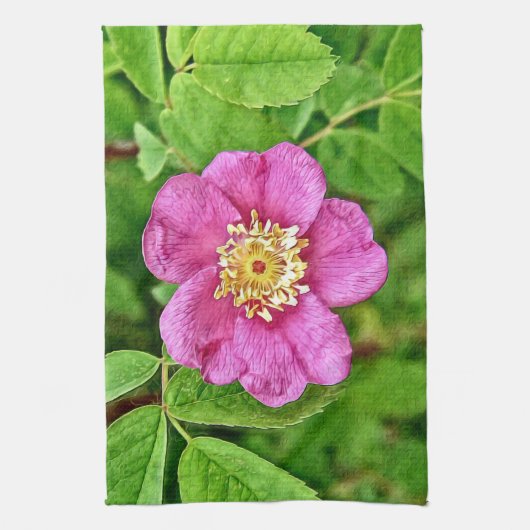 Eén wilde Roos Theedoek (Verticaal)