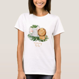 Een Wilde Safari Dieren Baby Shower Moeder Wordt T-shirt