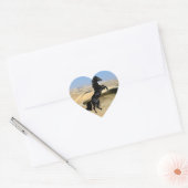 Een wilde zwarte hengst hart sticker (Envelop)