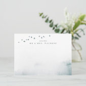 Een Wildflower bruiloft flat dank u kaart (Staand voorkant)