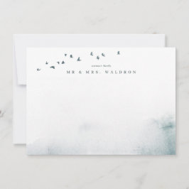 Een Wildflower bruiloft flat dank u kaart